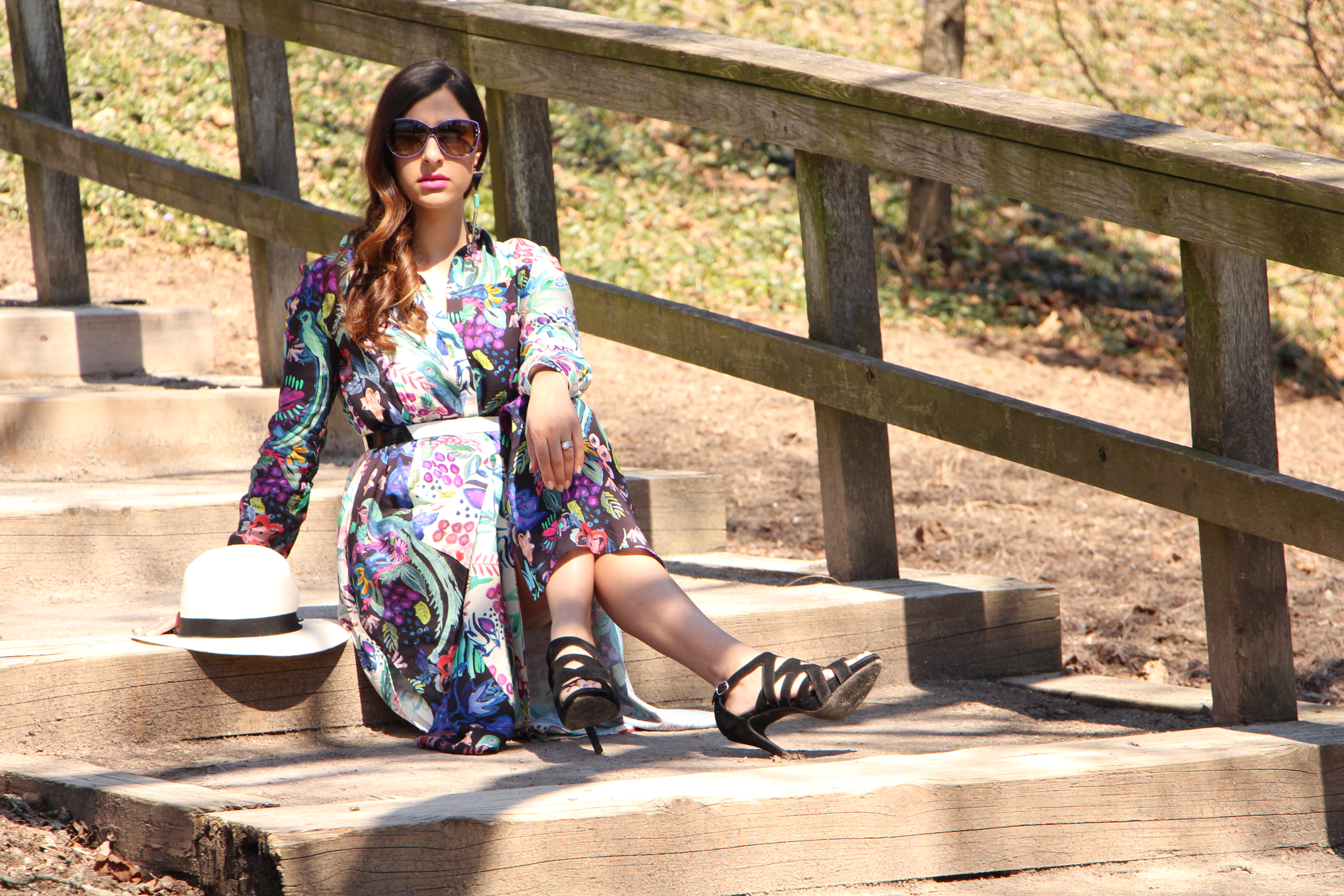 h&m maxi shirt dress